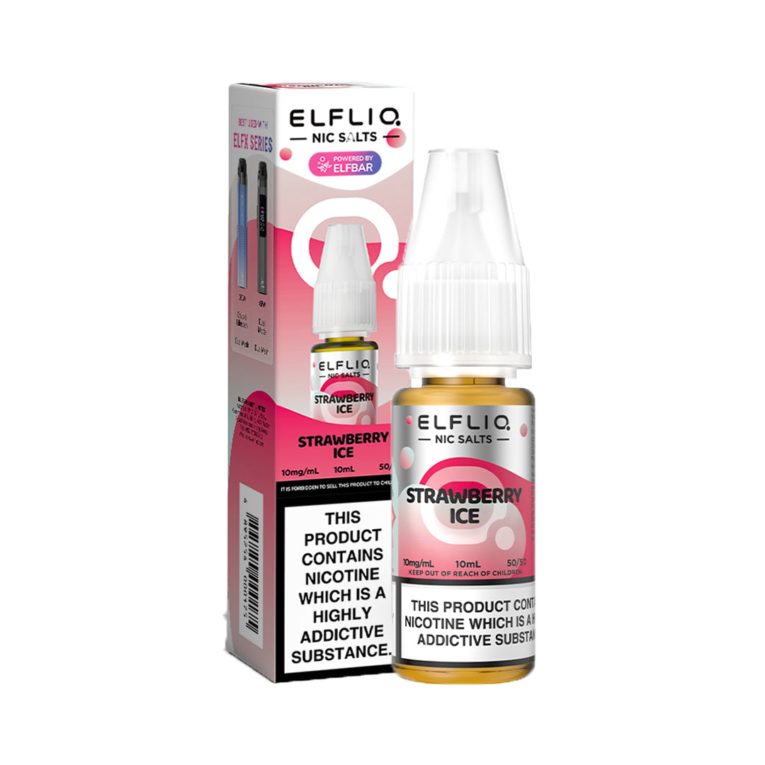 Elf Bar Elfliq Strawberry Ice Nic Salts 10ml | The Ace of Vapez Distro