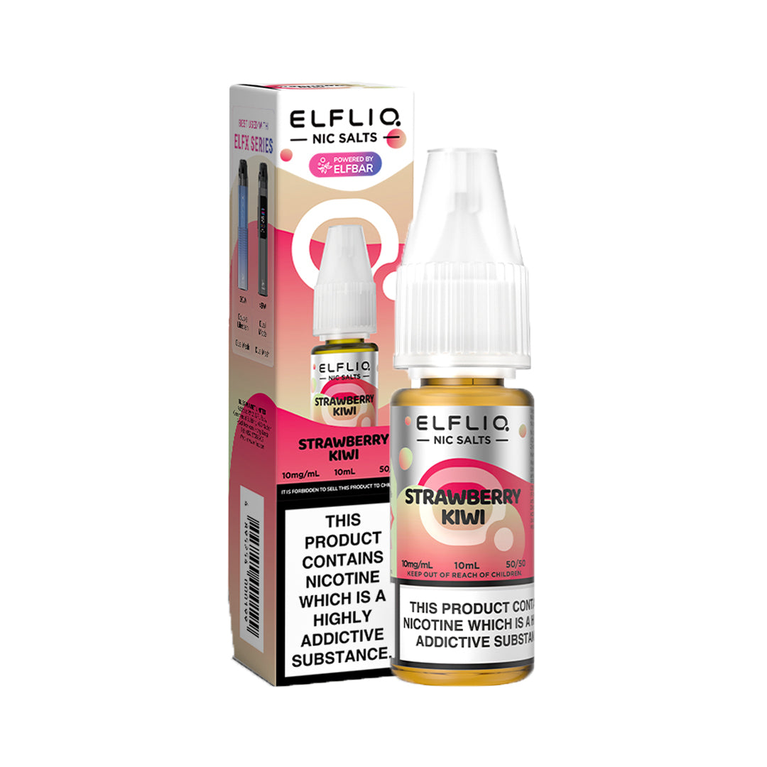 Elf Bar Elfliq Strawberry Kiwi Nic Salts 10ml | The Ace of Vapez Distro