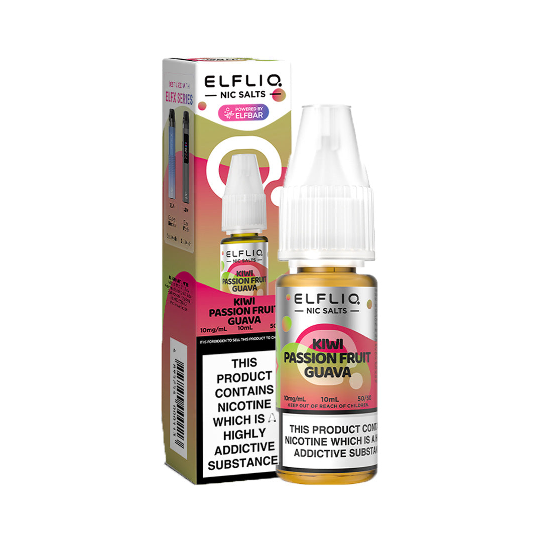 Elf Bar Elfliq Kiwi Passion Fruit Guava Nic Salts 10ml | The Ace of Vapez Distro