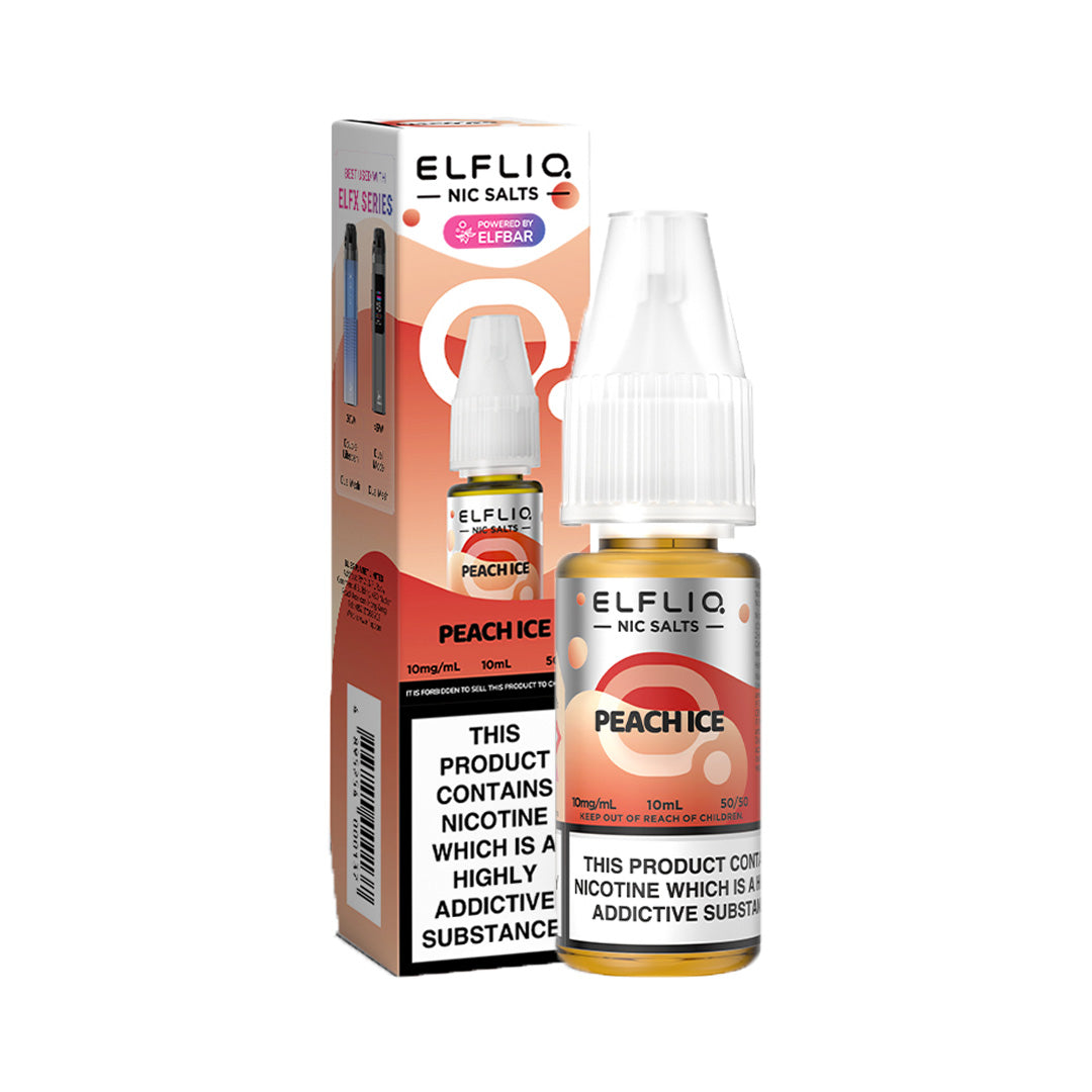 Elf Bar Elfliq Peach Ice Nic Salts 10ml | The Ace of Vapez Distro