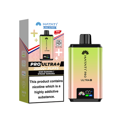 Hayati Pro Ultra Plus 25K Prefilled Vape Kit Kiwi Banana Straw Banana | The Ace of Vapez Distro