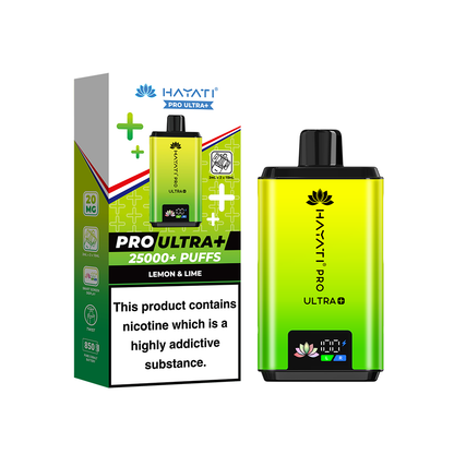 Hayati Pro Ultra Plus 25K Prefilled Vape Kit Lemon and Lime | The Ace of Vapez Distro