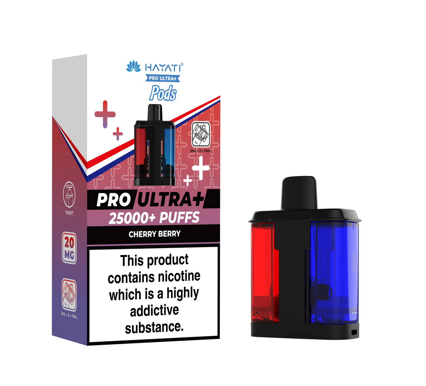 Hayati Pro Ultra Plus 25k Refill Pods Cherry Berry | The Ace of Vapez Distro
